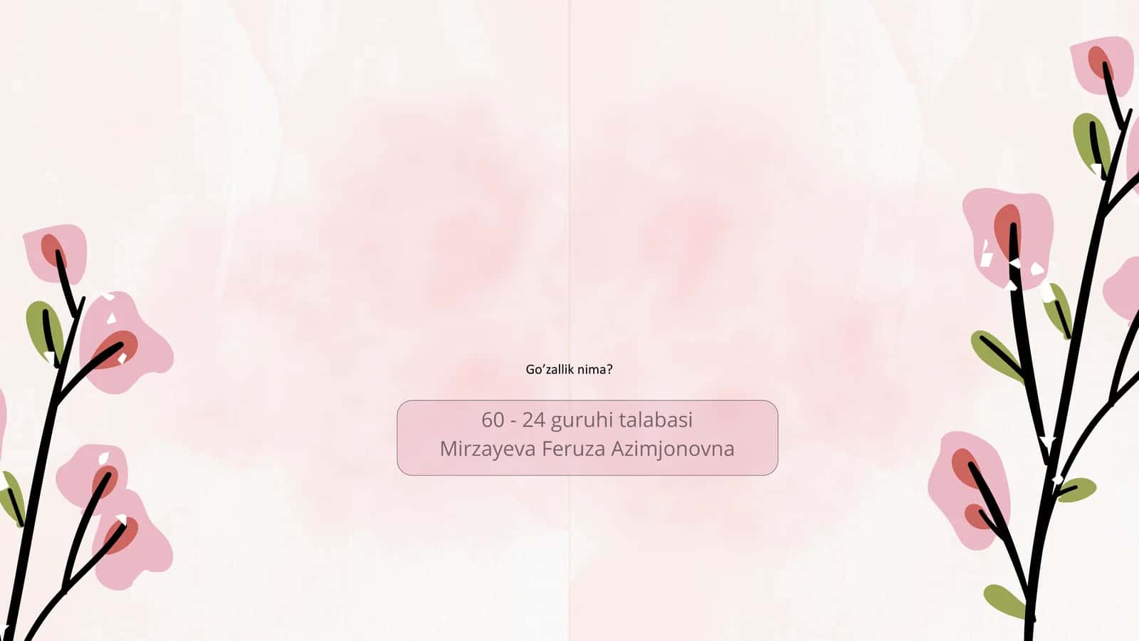 Go‘zallik tushunchasi 1