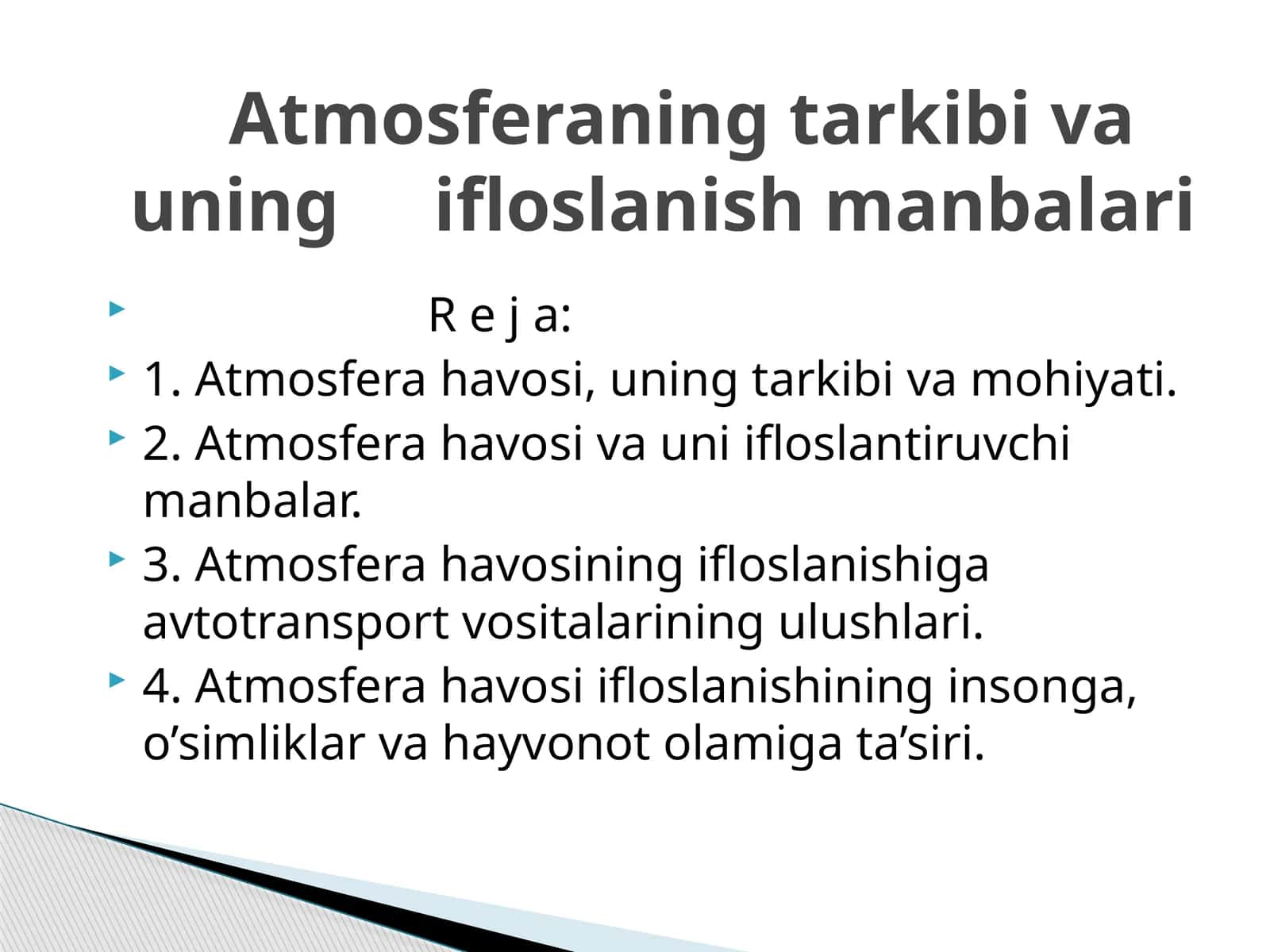 Atmosfera havosi va uning tarkibi 1