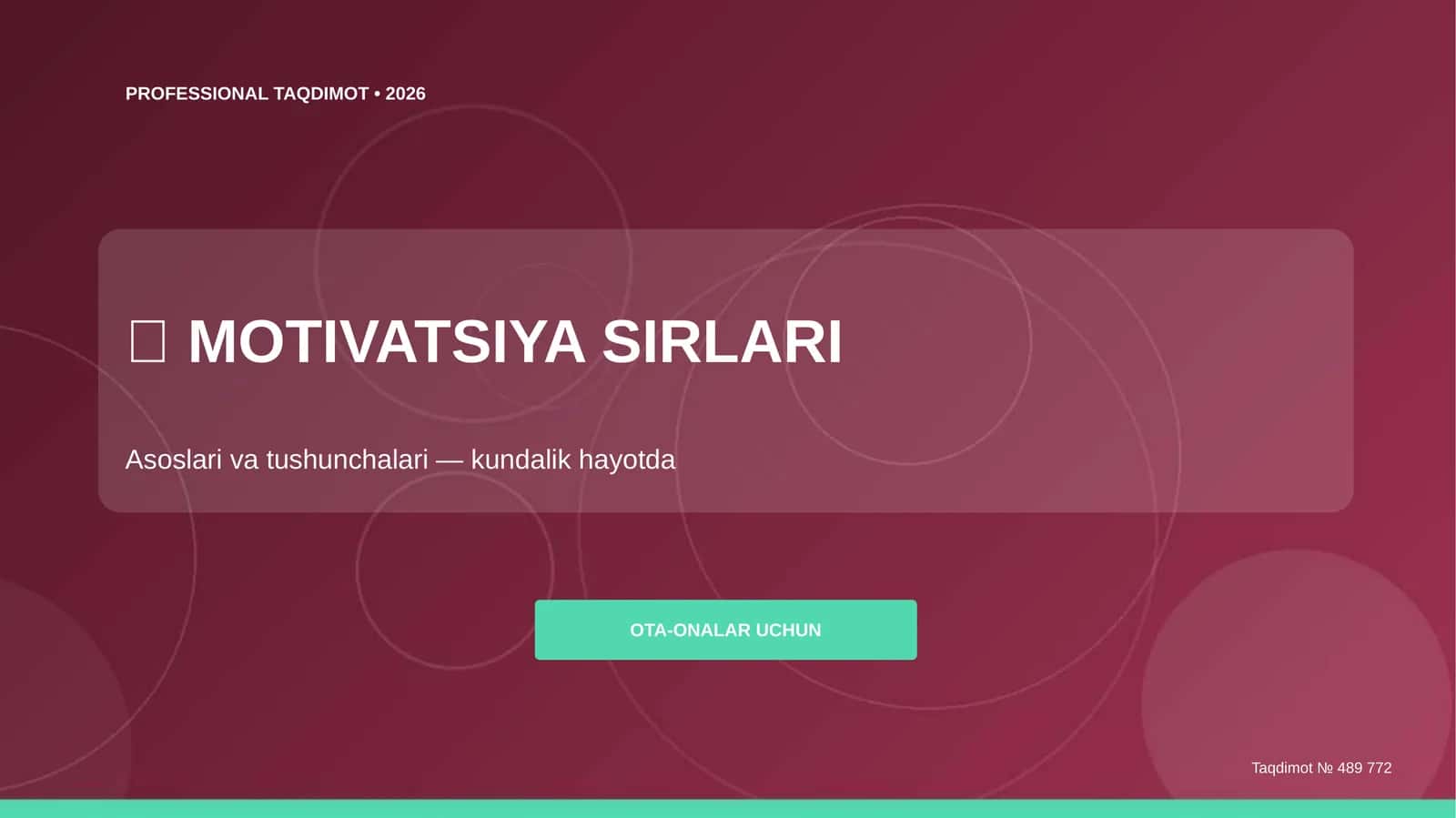 MOTIVATSIYA SIRLARI 1