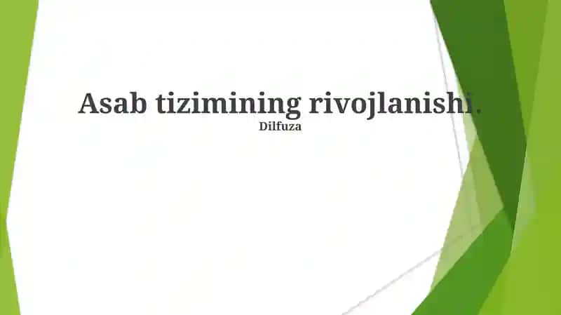 Asab tizimining rivojlanishi