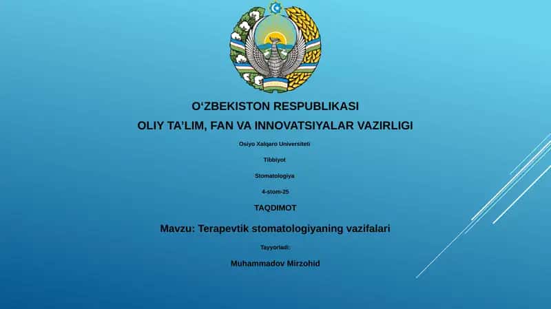 Terapevtik stomatologiyaning vazifalari 1