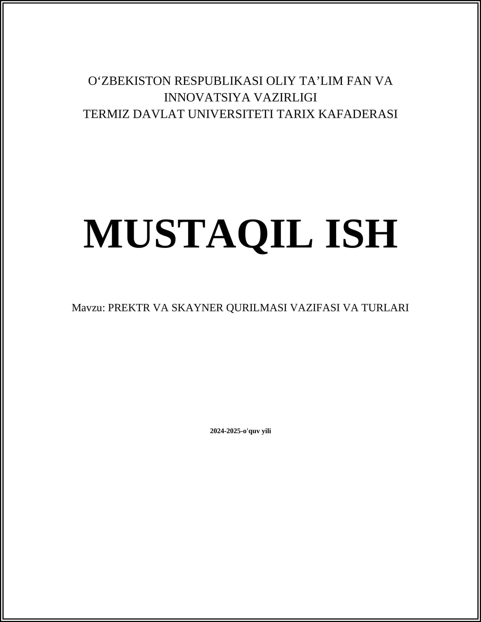 PREKTR VA SKAYNER QURILMASI VAZIFASI VA TURLARI 1