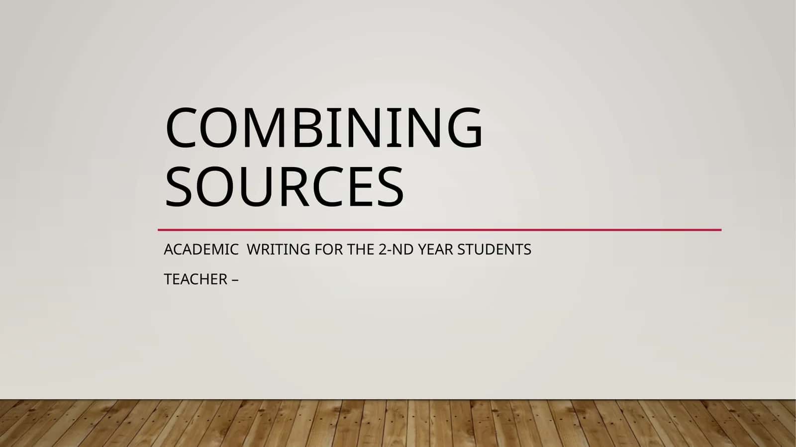Academic writing for the 2-nd year students 1