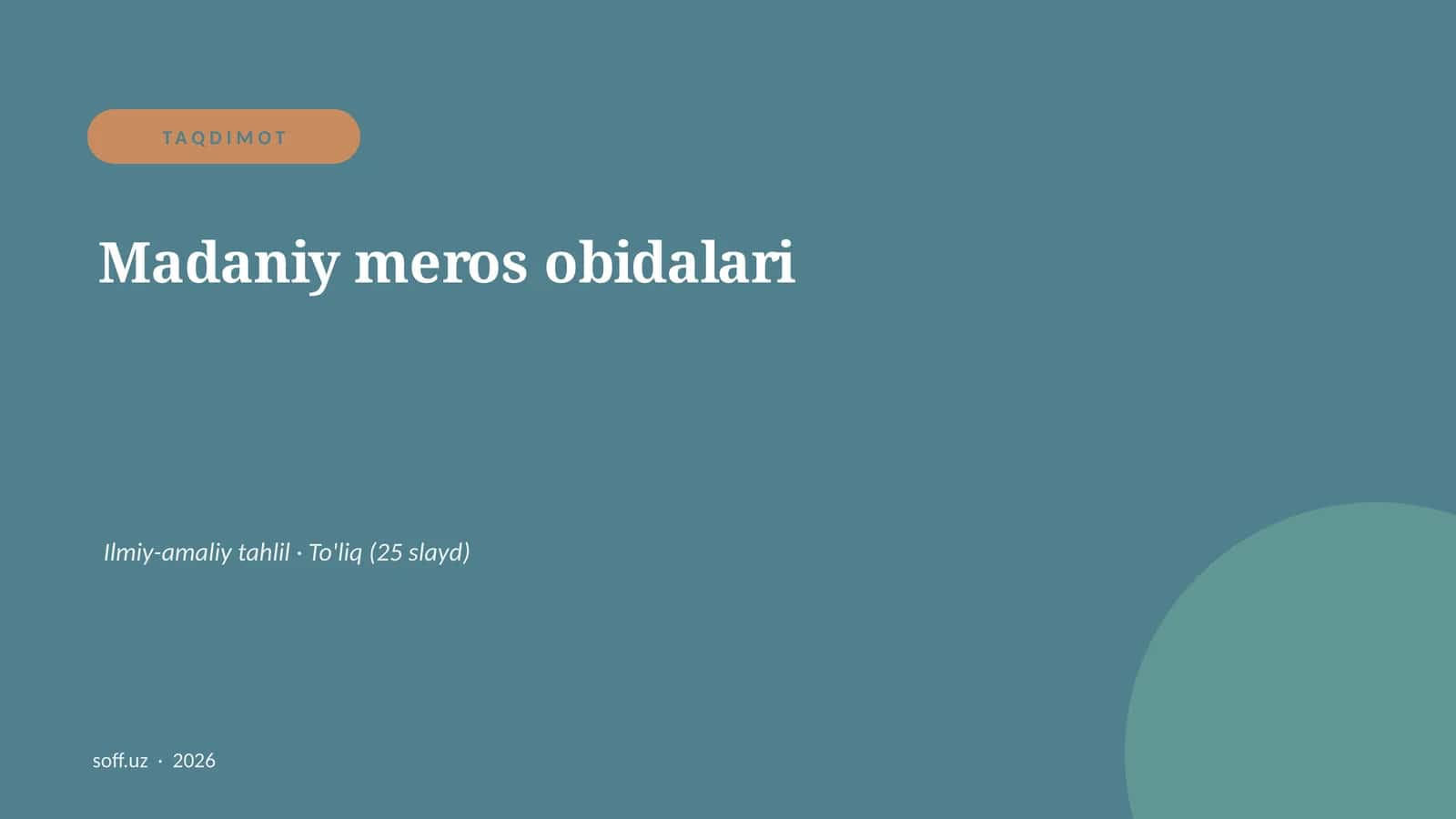 Madaniy meros obidalari 1