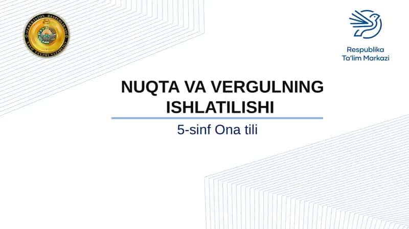Nutq va vergulning ishlatilishi 1