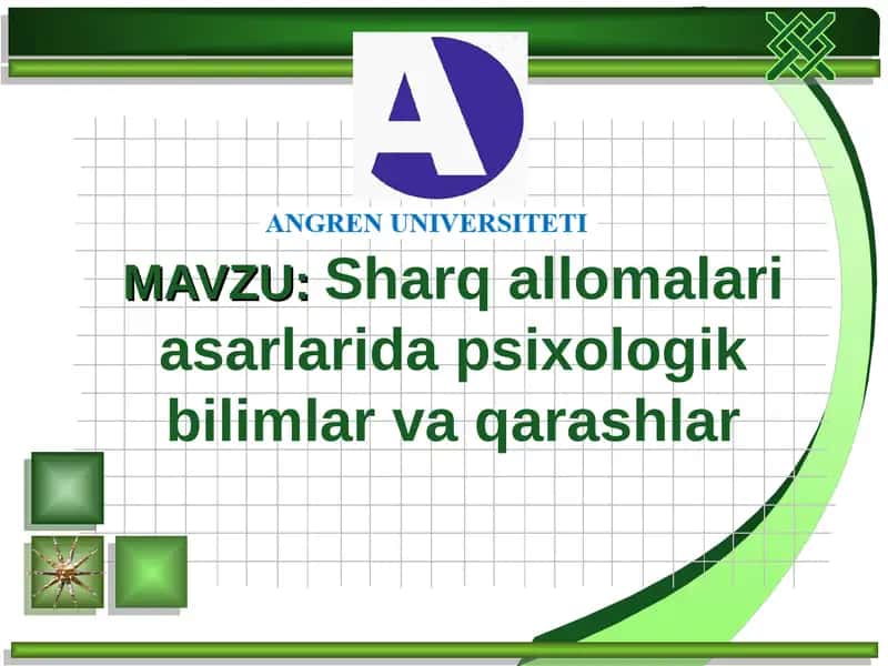 Sharq allomalari asarlarida psixologik bilimlar va qarashlar 1