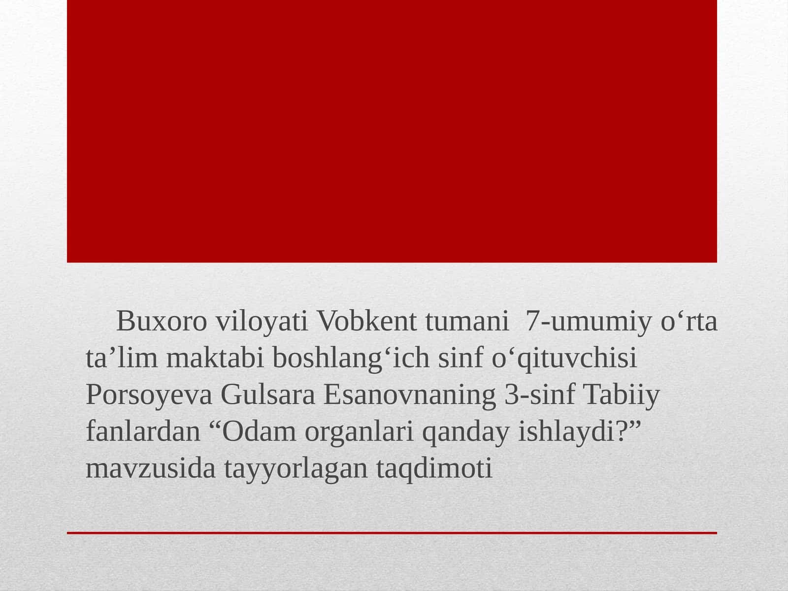 Odam Organlari Qanday Ishlaydi? 1
