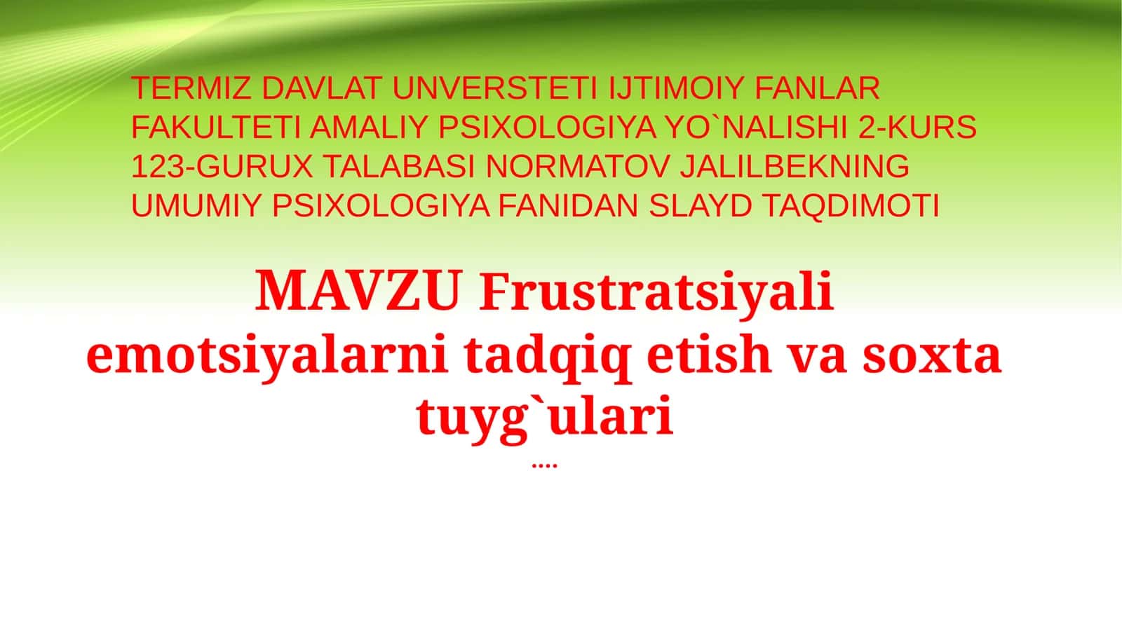 Simulyatsiya Metodologiyalari 1