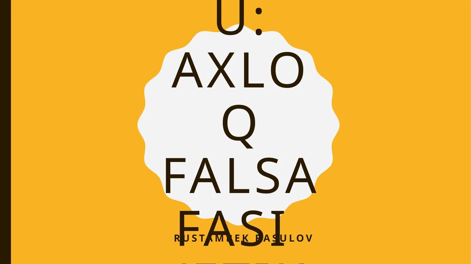 Axloq falsafasi(etika) 1