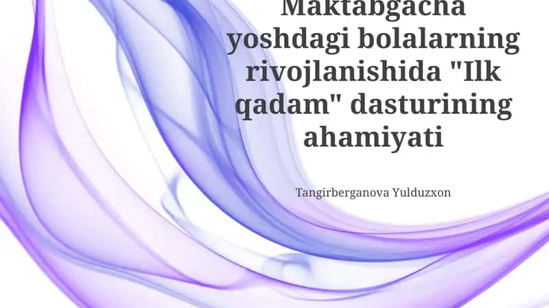Birinchi qadam dasturi 1