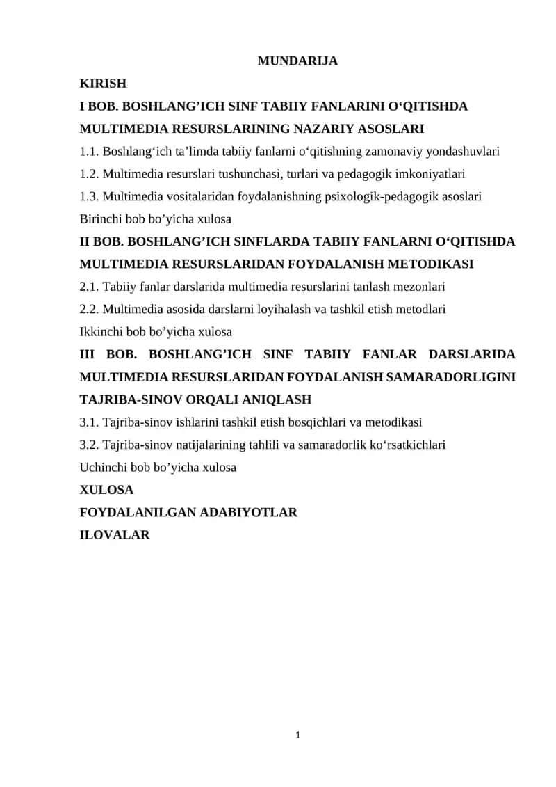 BOSHLANGICH SINFLARDA MULTIMEDIA RESURSLARIDAN FOYDALANISH METODiKASi 1