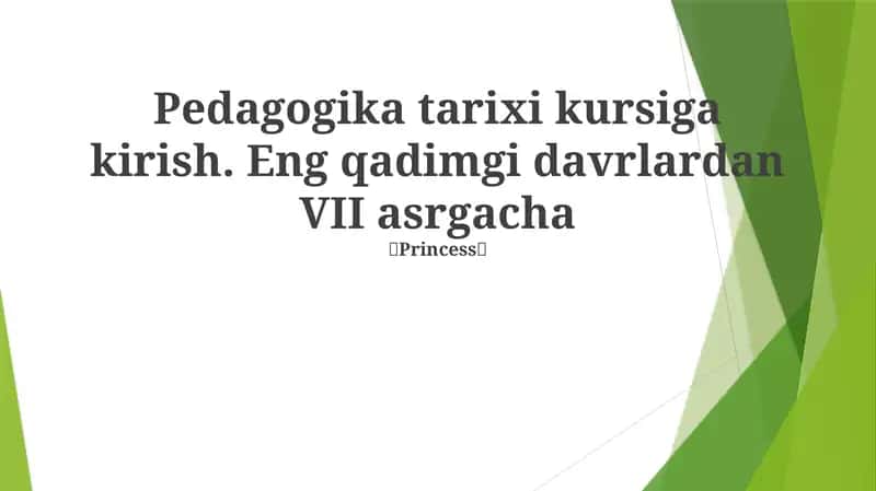 Pedagogika tarixi kursi 1