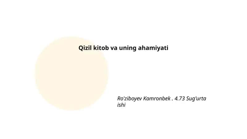 Qizil kitob va uning ahamiyati 1