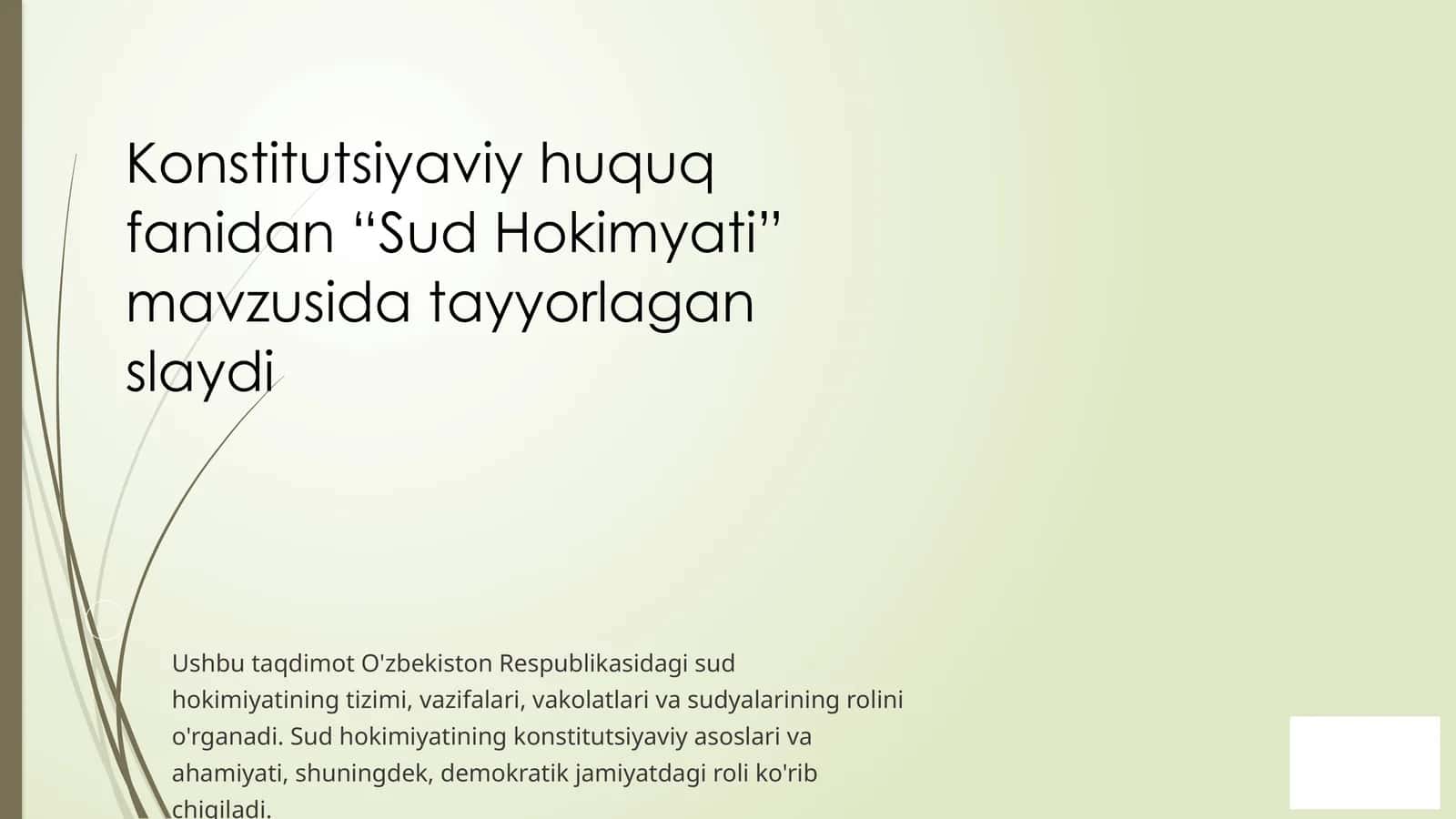 Sud Hokimiyati Tizimi 1