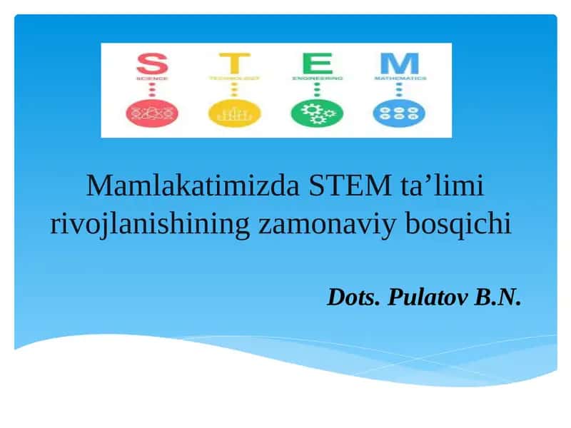 STEM Ta'limi va Vojlanishi 1