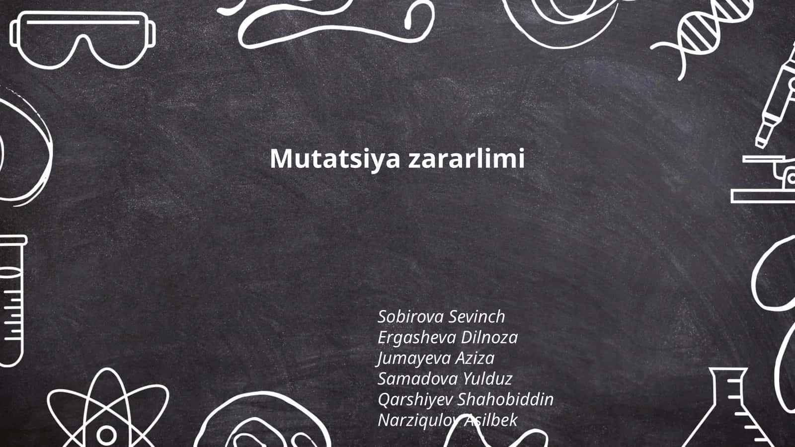 Mutatsiya zararlimi 1
