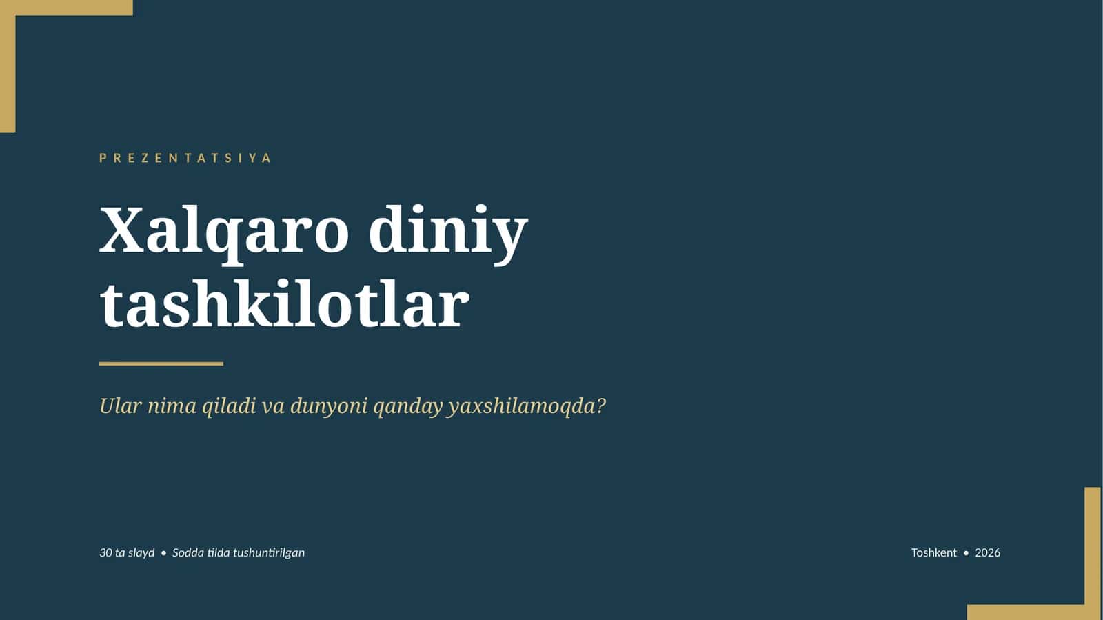 Xalqaro diniy tashkilotlar 1