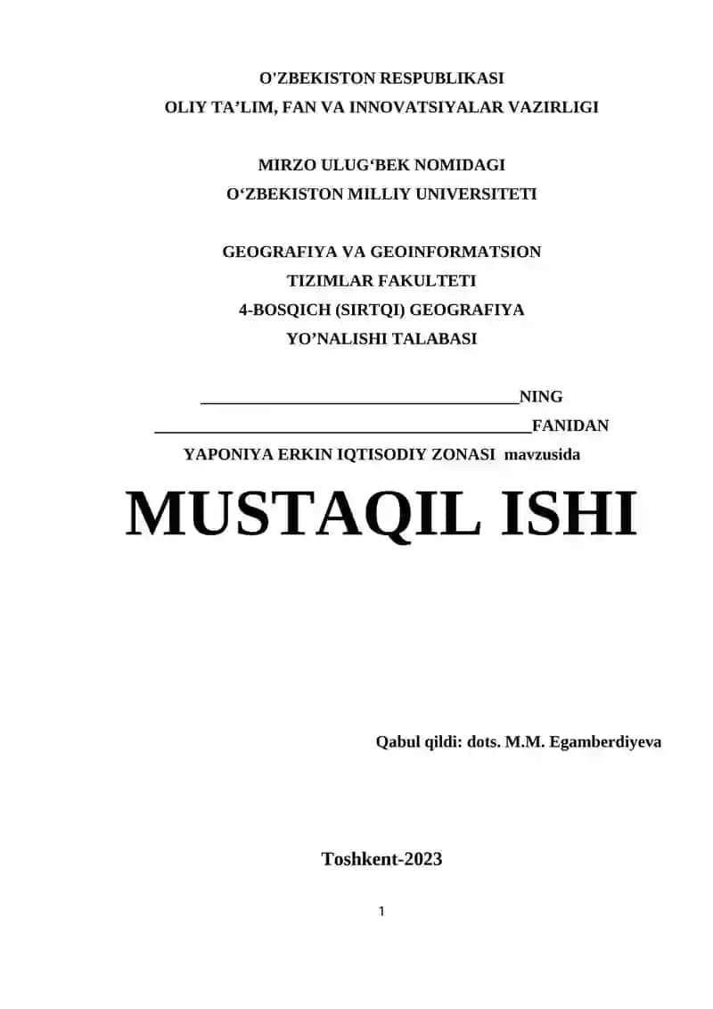 YAPONIYA ERKIN IQTISODIY ZONАSI