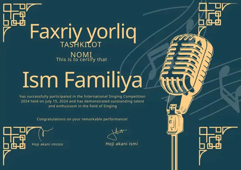 Faxriy yorliq shablon PowerPoint 1