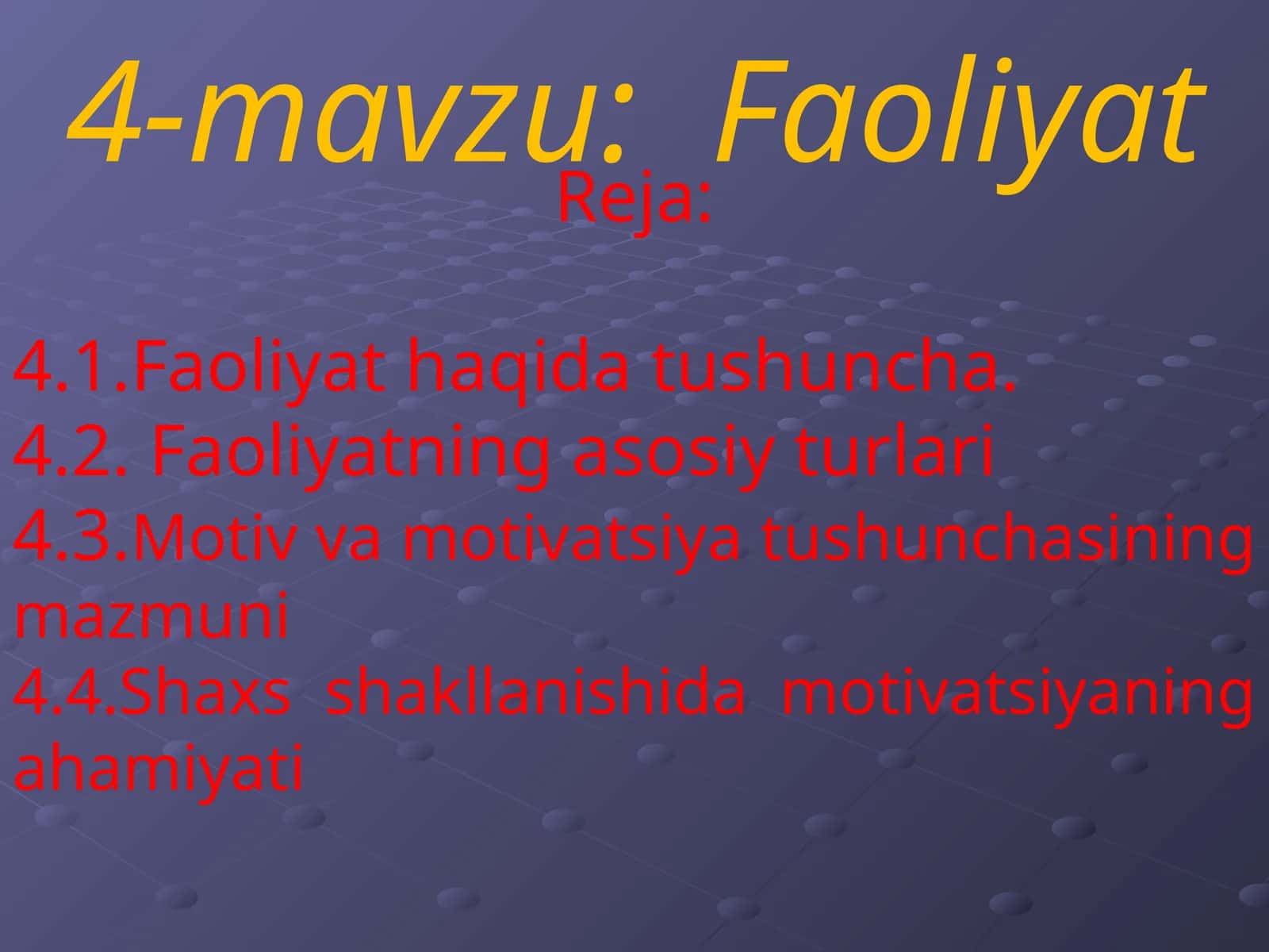 Faoliyat 1