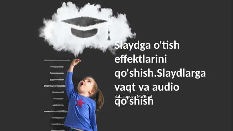 Slaydga o'tish effektlarini qo'shish 1
