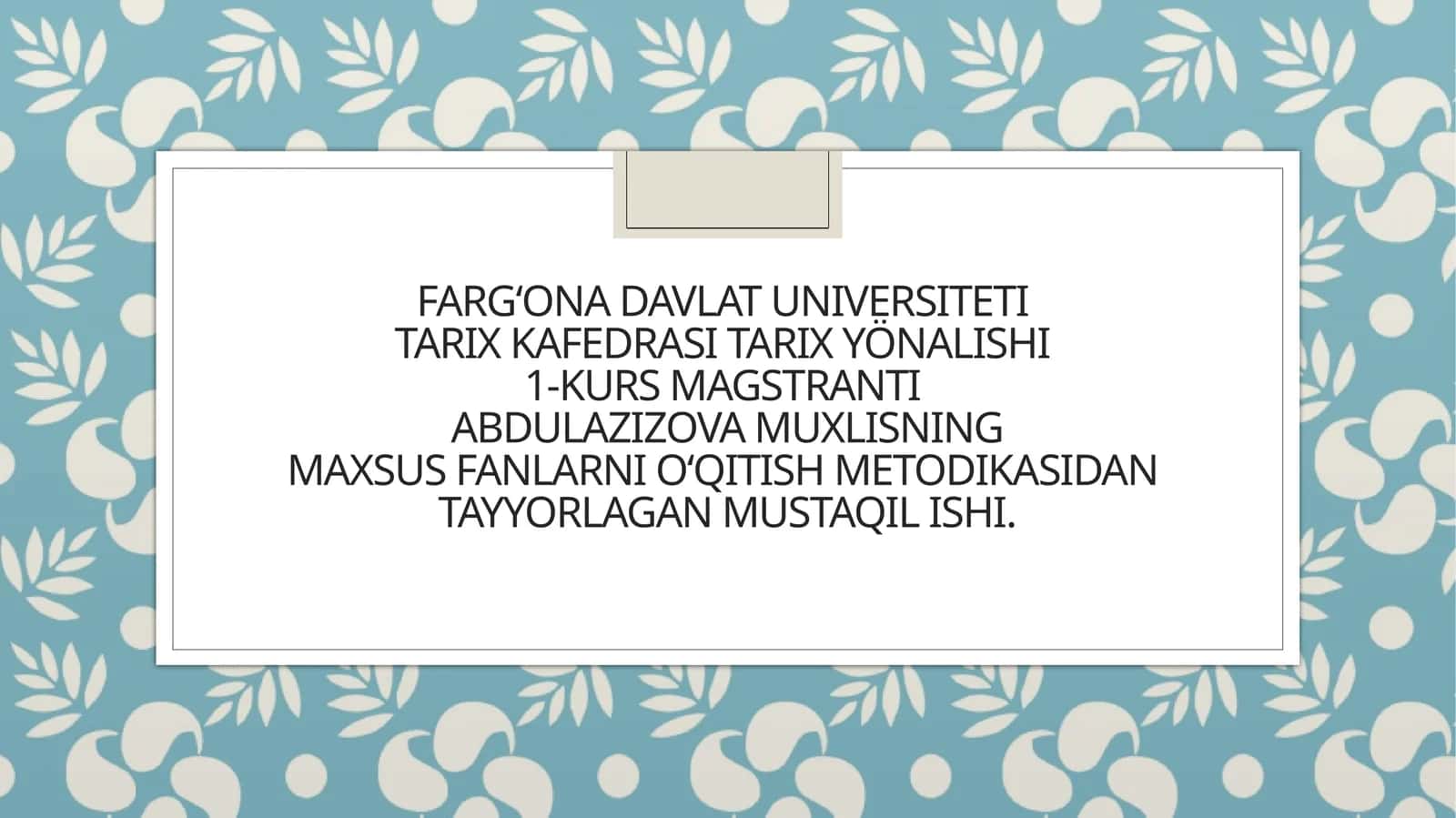 Modullar va ularning tuzilishi 1