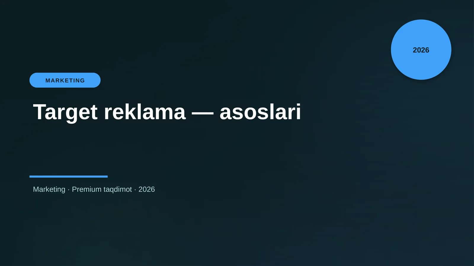 Target reklama — asoslari 1