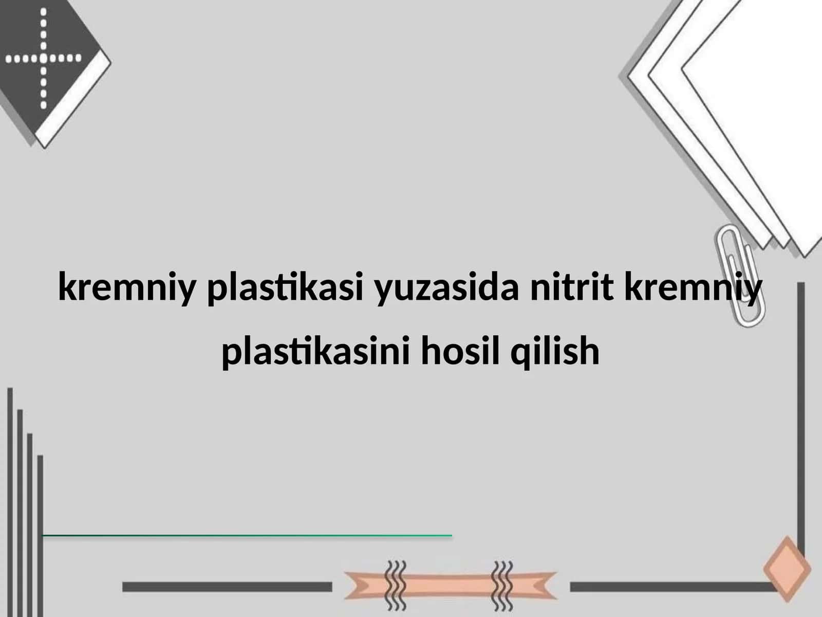 Kremniy plastikasi 1