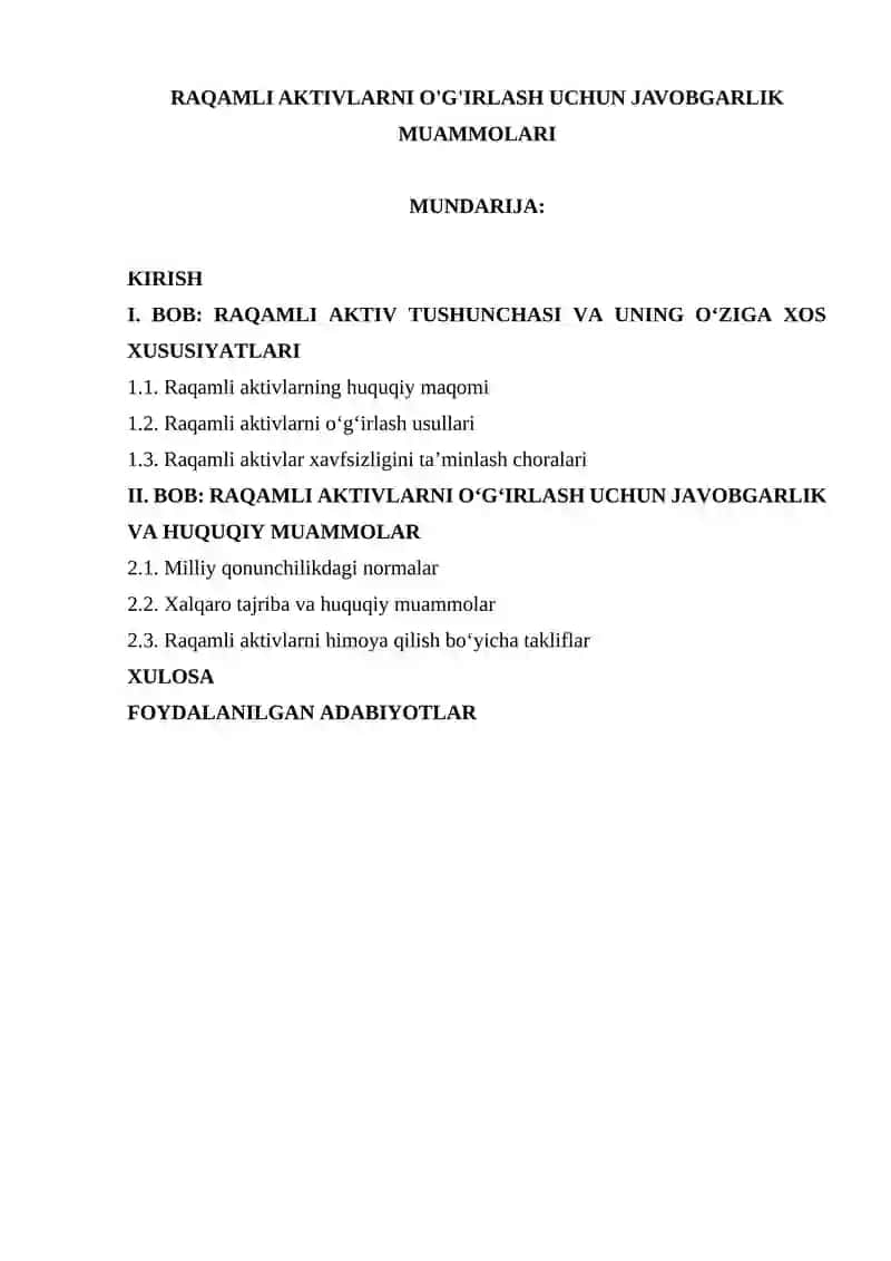 Raqamli aktivlar