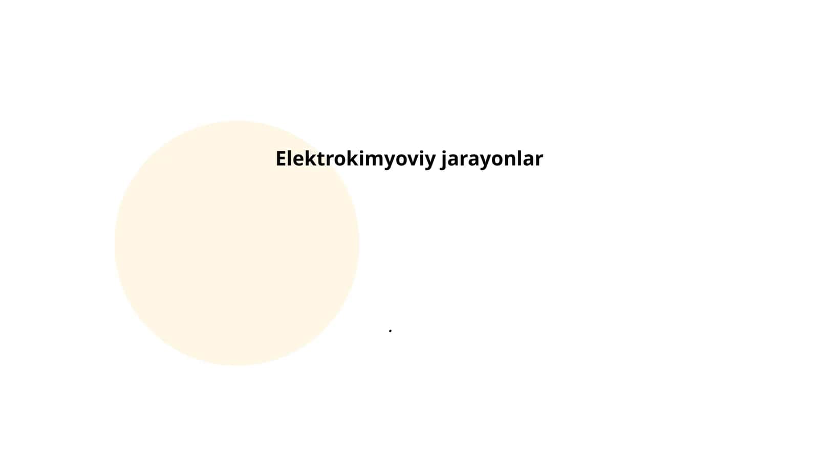 Elektrokimyoviy jarayonlar 1