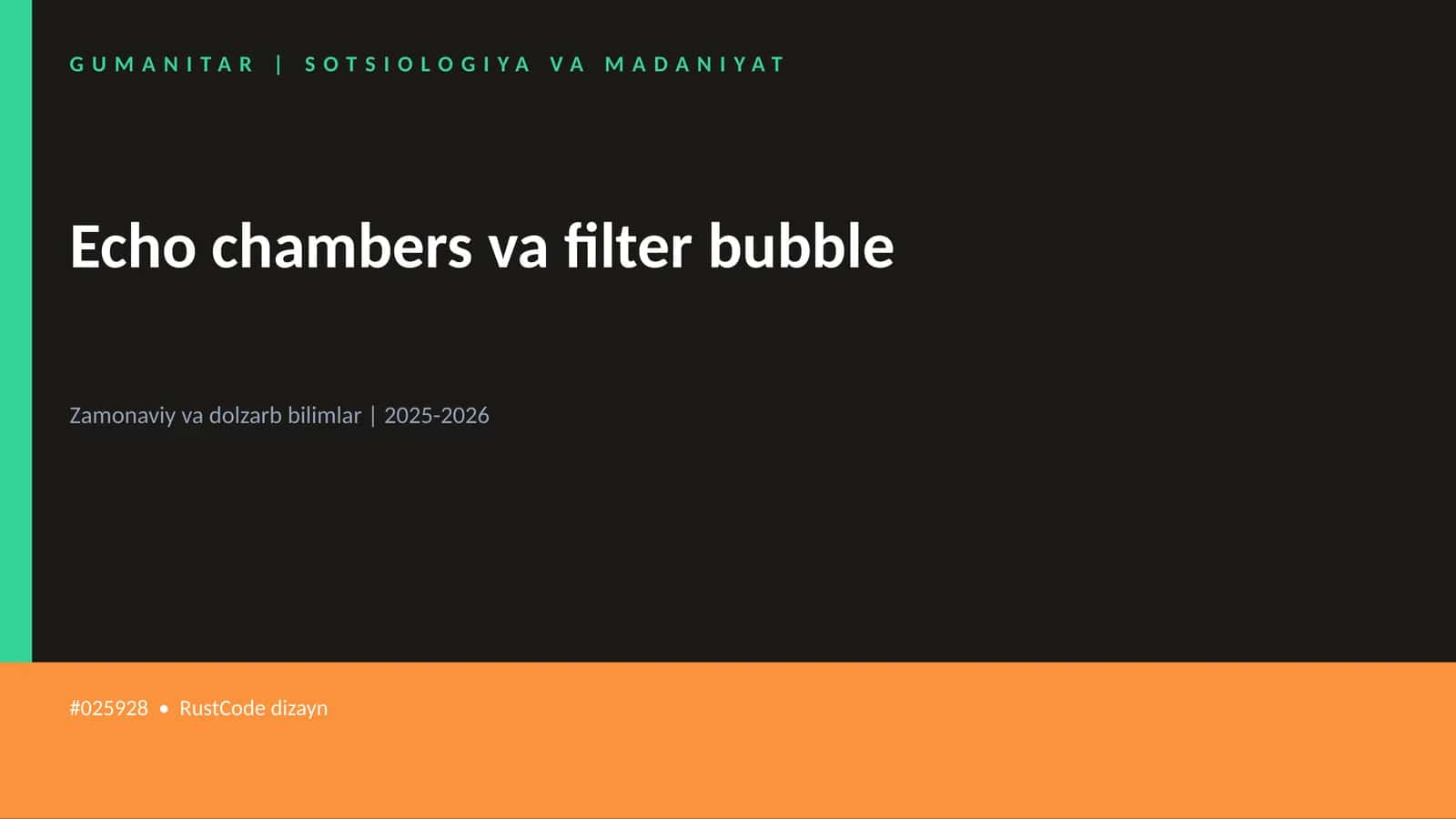 Echo chambers va filter bubble 1