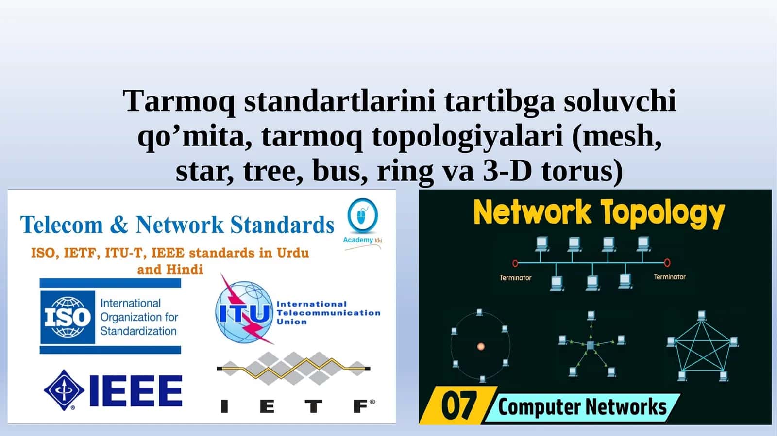 Tarmoq standartlarini tartibga soluvchi qo’mitalar 1