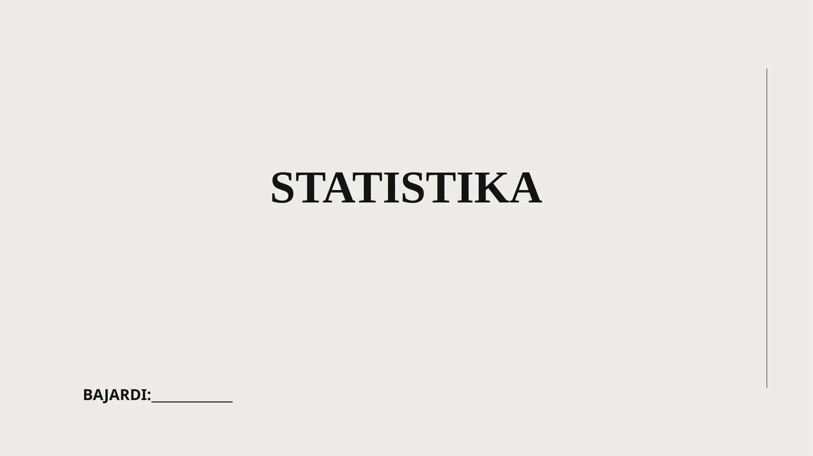 STATISTIKA 1