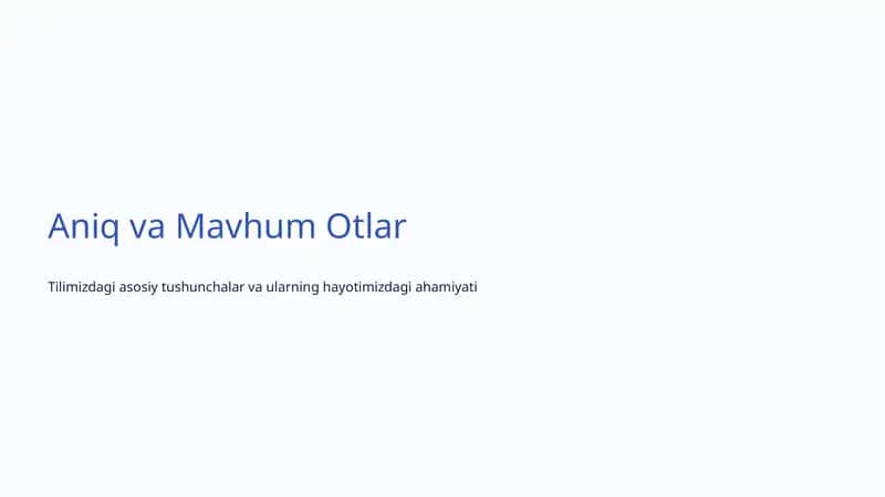 Aniq va Mavhum Otlar 1