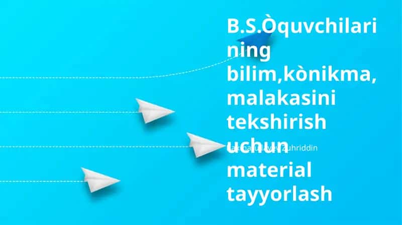 Test Materiallari Tayyorlash 1