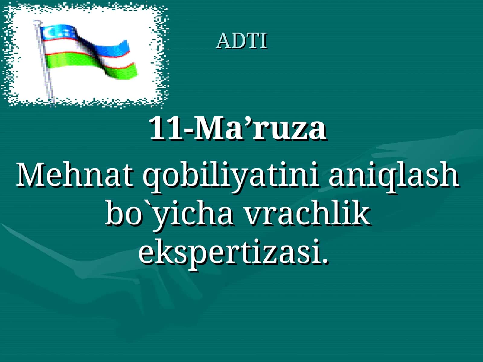 11-Ma’ruza 1