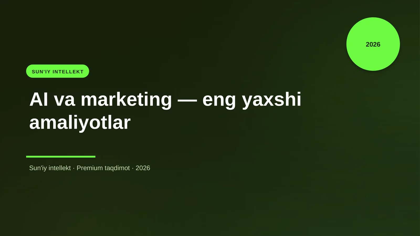 AI va marketing — eng yaxshi amaliyotlar 1