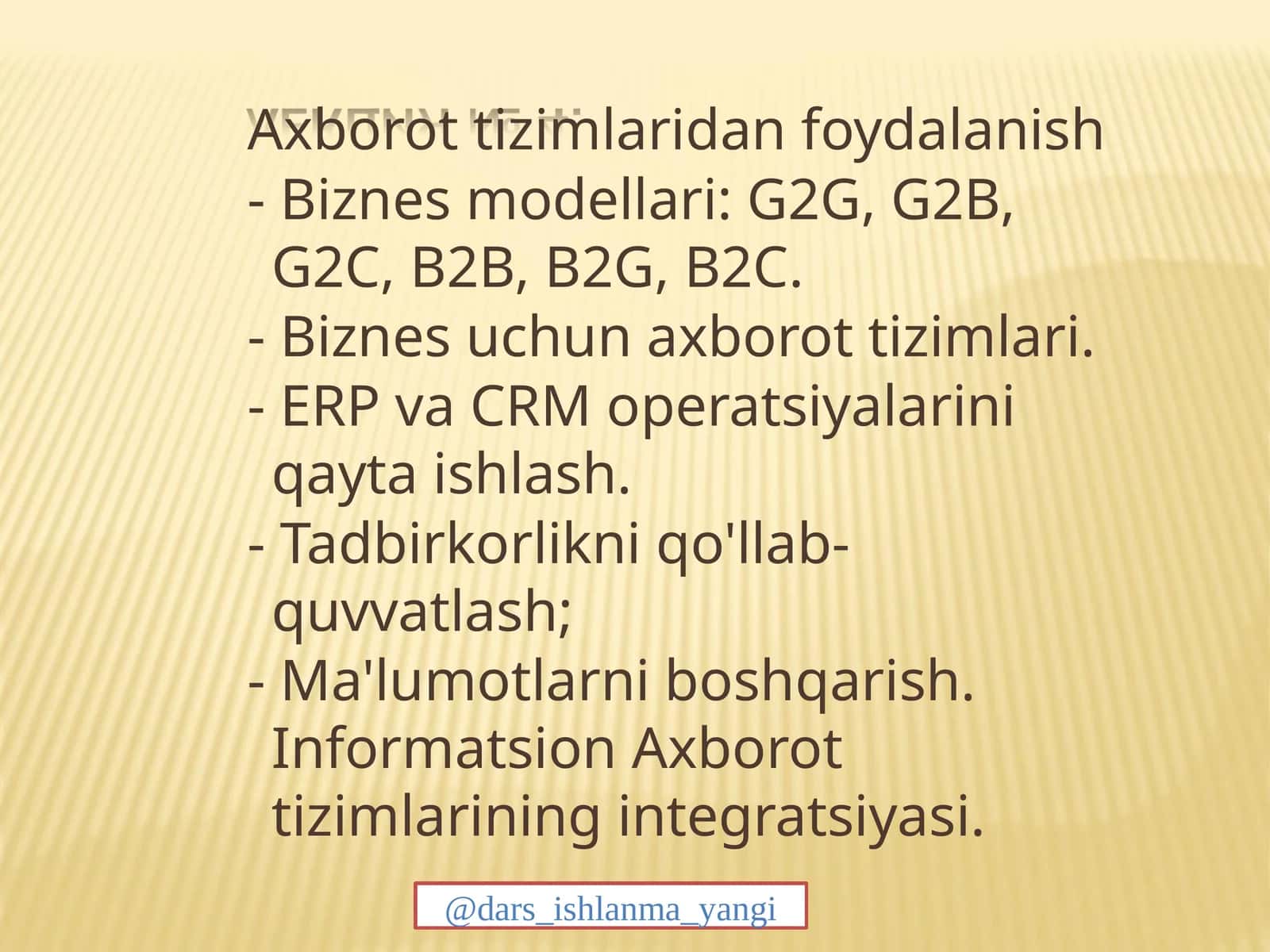ELEKTRON TIJORAT ELEMENTLARI 1