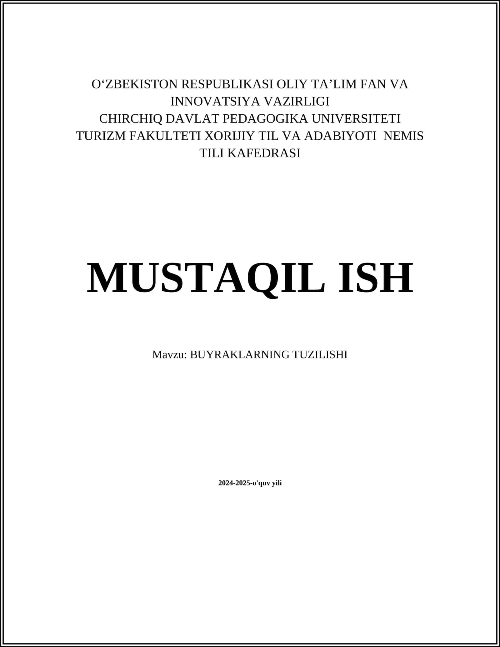 BUYRAKLARNING TUZILISHI 1
