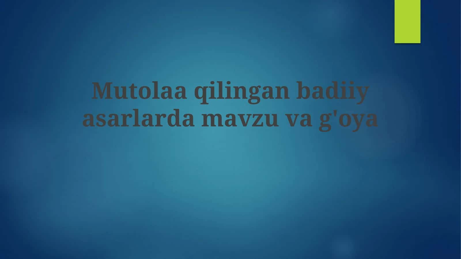 Mutolaaq ilingan badiiy asarlar 1