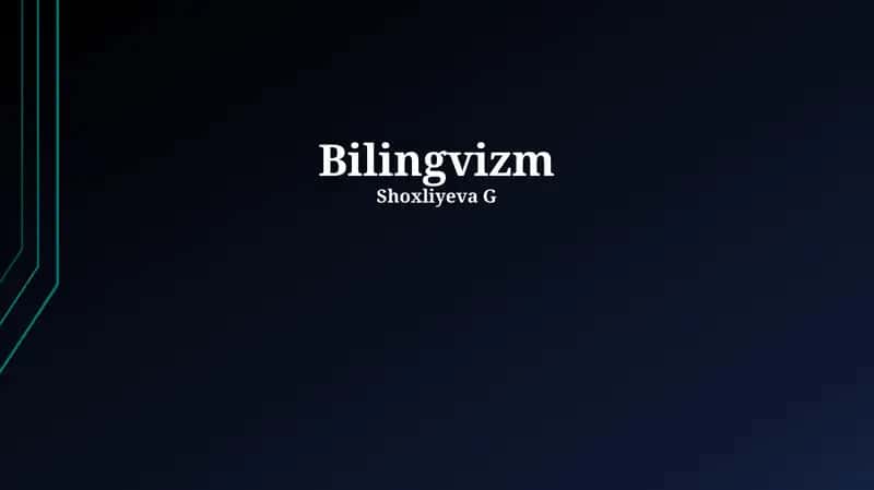 Bilingualizm 1