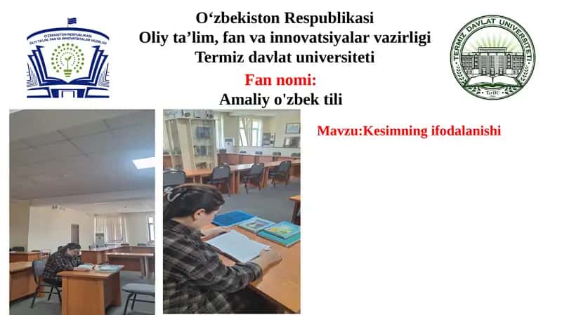 Kesimning ifodalanishi 1
