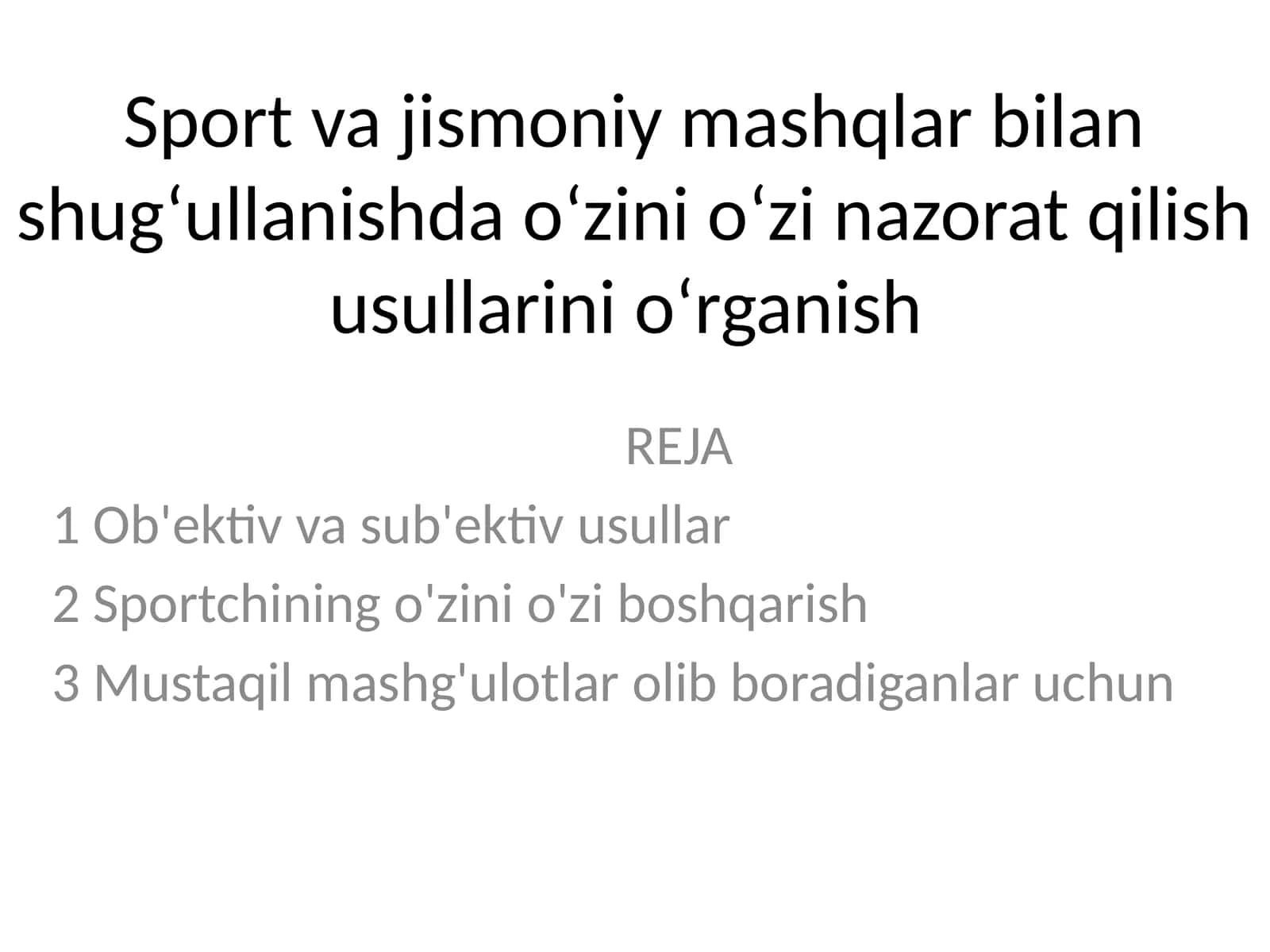 Jismoniy mashqlar bilan shug'ullanish uchun usullar 1