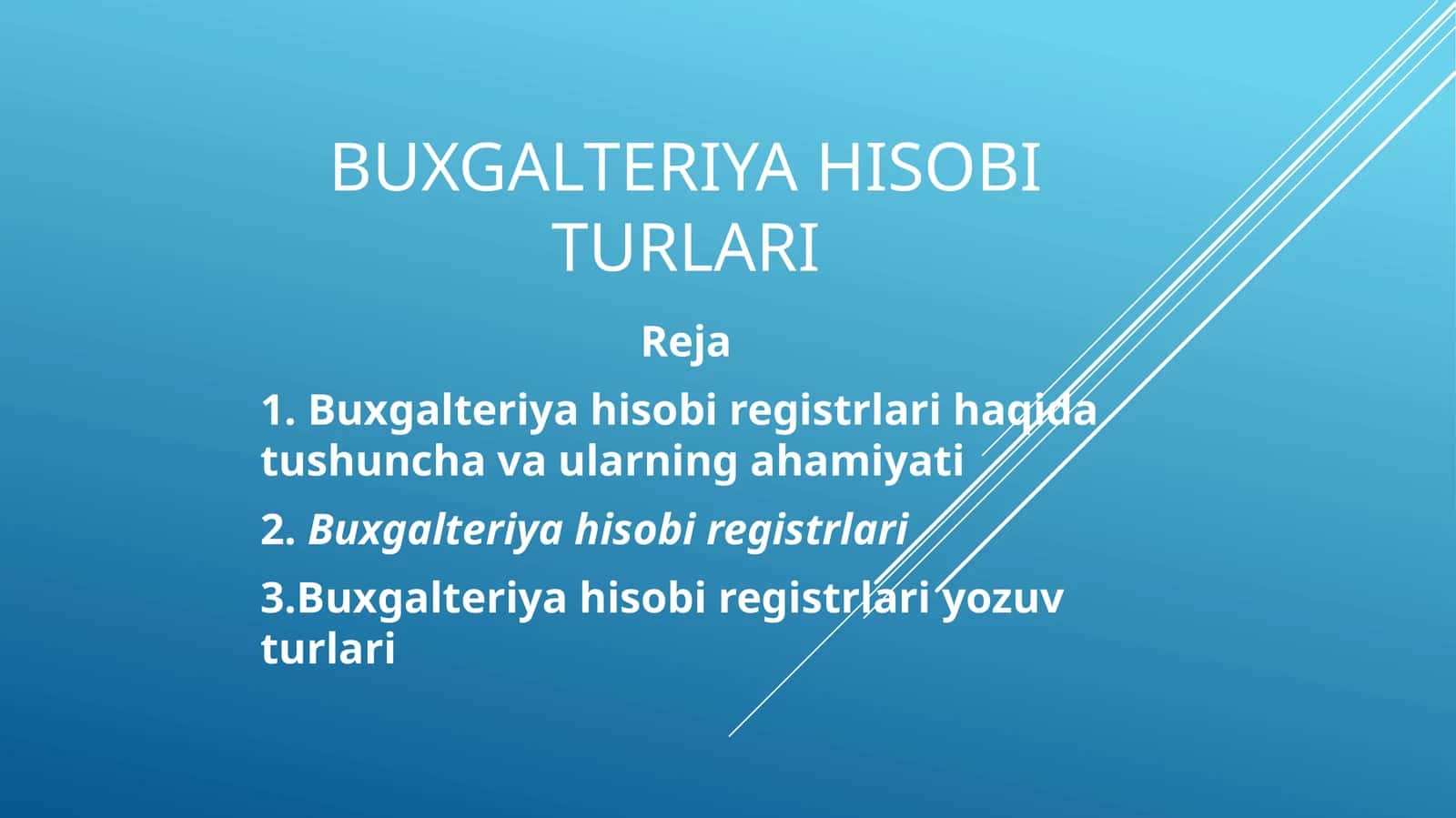 Buxgalteriya Hisobi Turlari 1