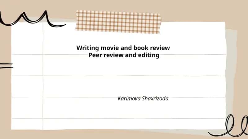 Writing movie and book review 1