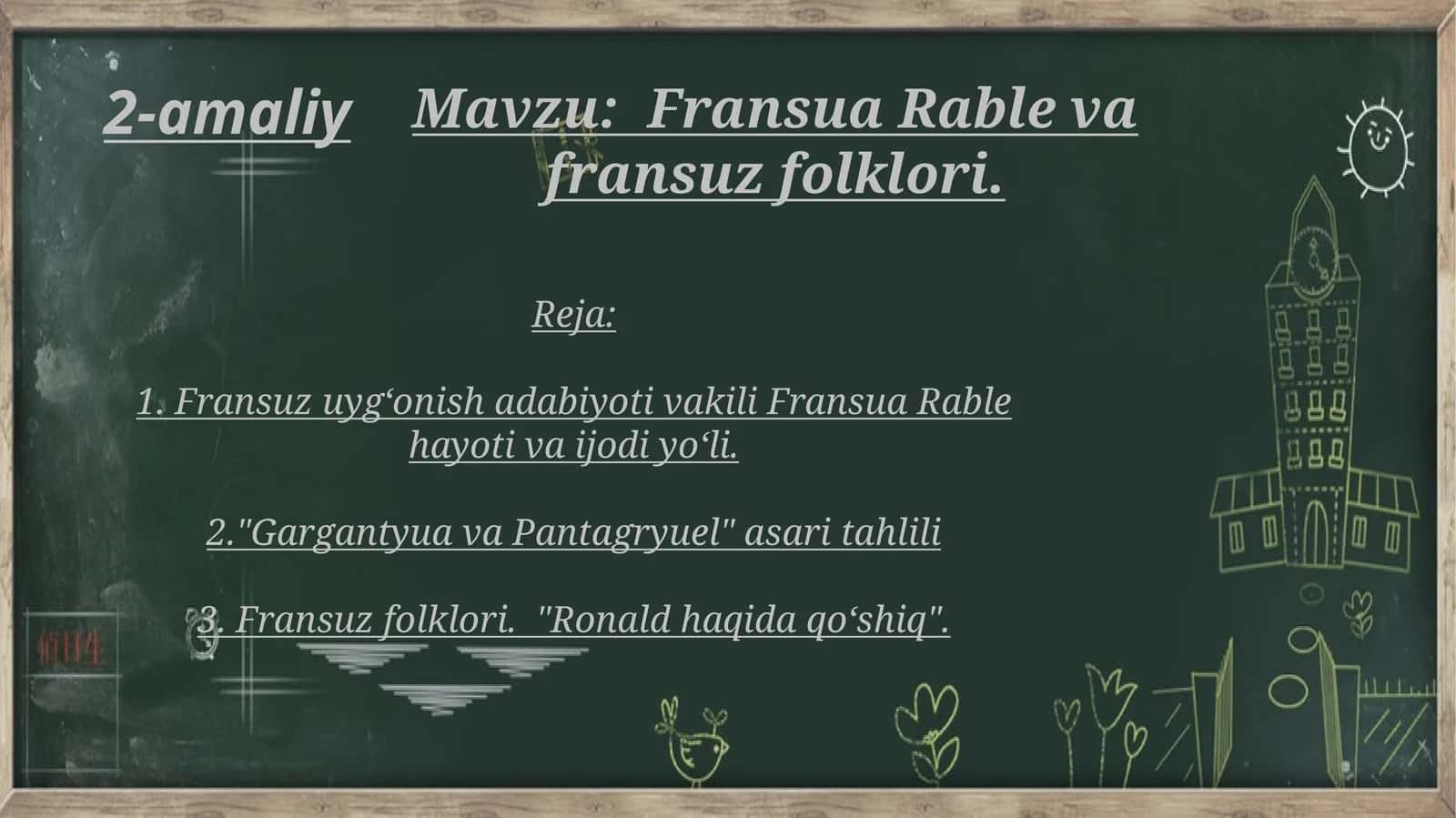 Fransua Rable va fransuz folklori 1