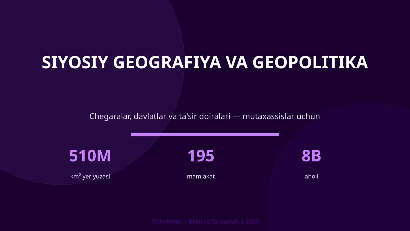 Siyosiy geografiya va geopolitika 1