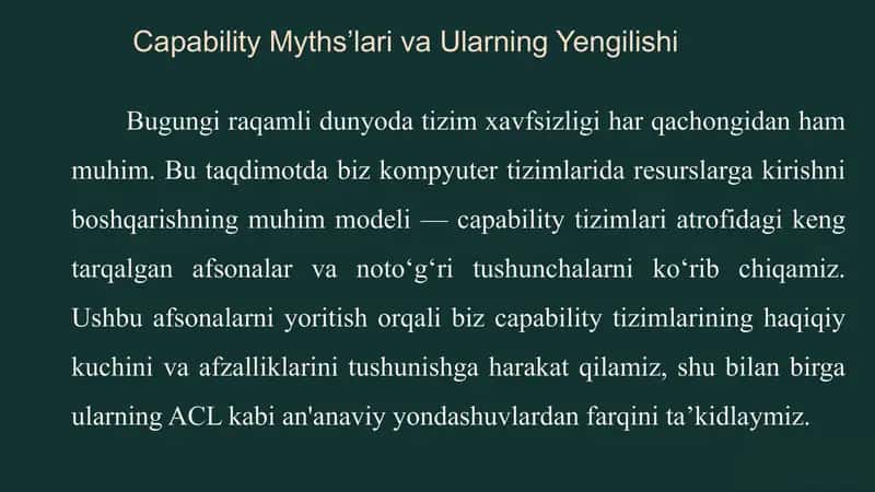 Capability Myths’lari va Ularning Yengilishi 1
