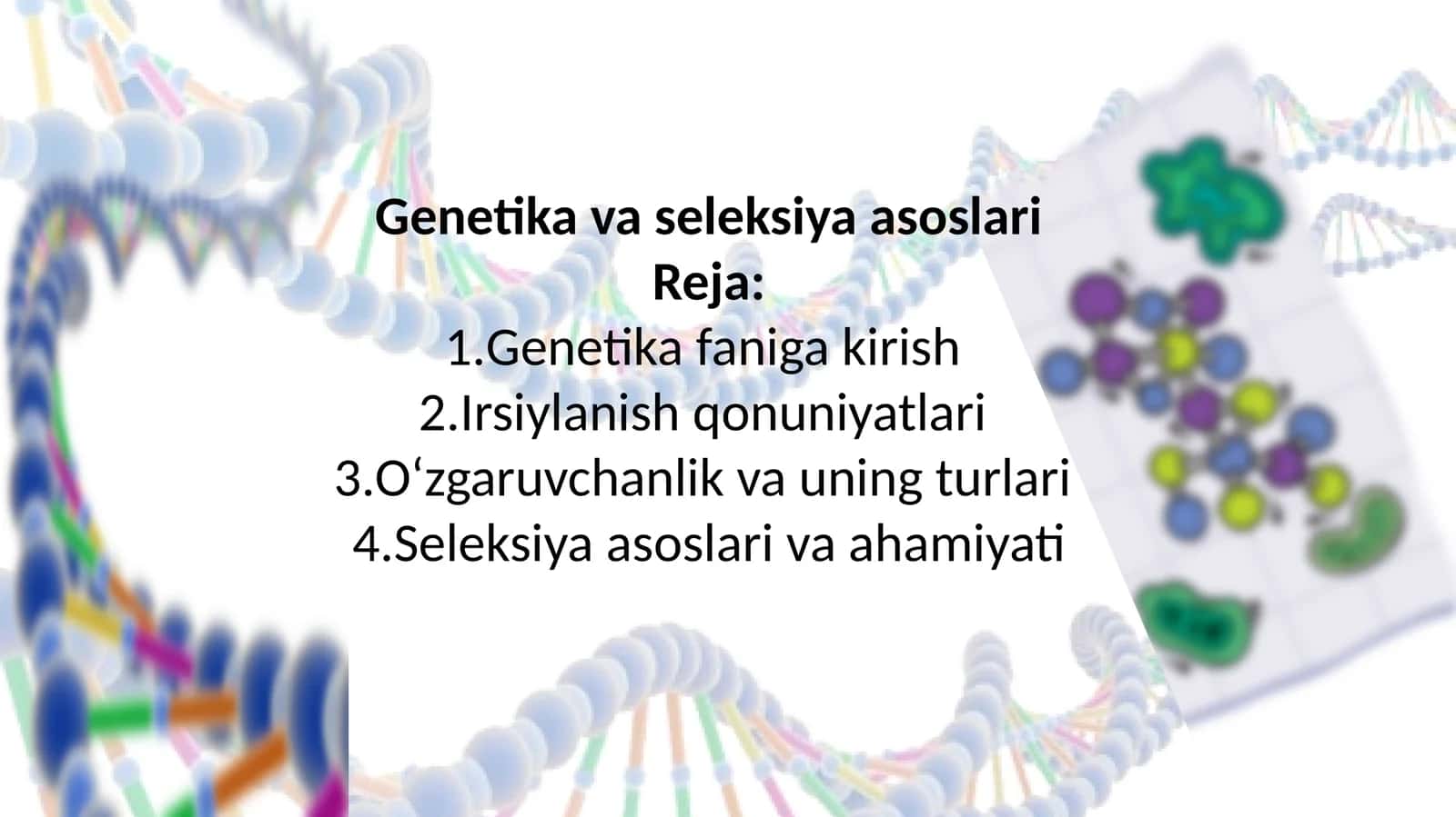 Genetika va seleksiya asoslari 1