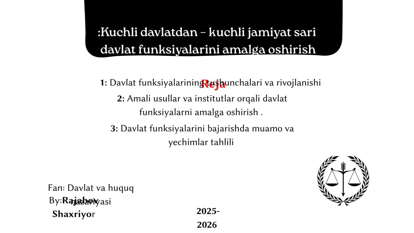 Davlat funksiyalari 1